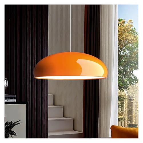 Plafonnier LED moderne orange 60cm : une lumière douce et une élégance nordique durable
