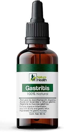 Nature Health Gotas Gastritis Apoyo digestivo para la acidez estomacal, reflujo Acido e indigestión (2.0 fl oz) (1)