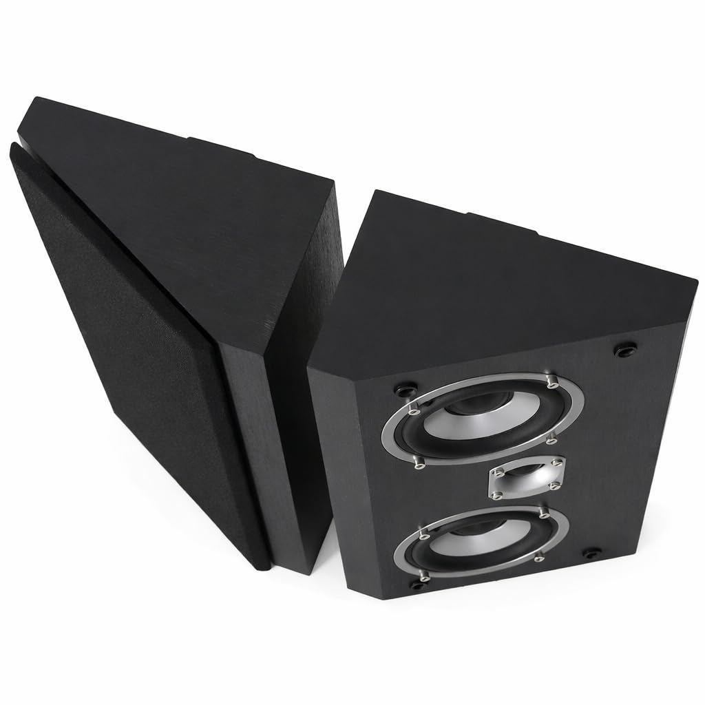 Dynavoice Magic FX-4 Noir – Enceintes Surround Home Cinéma (Paire), Enceintes Murales/Plafond, Compatibles avec Dolby Atmos.
