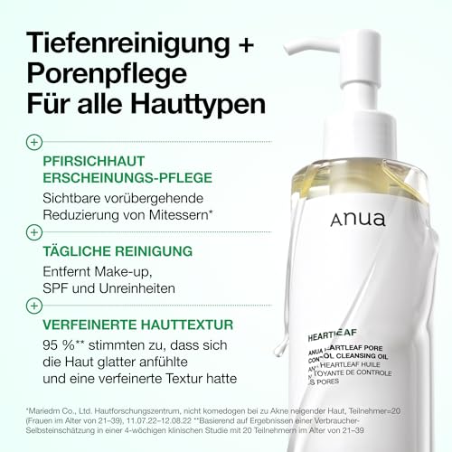 Anua Heartleaf Pore Cleansing Oil, Korean Skincare, 200ml – Ansicht 5