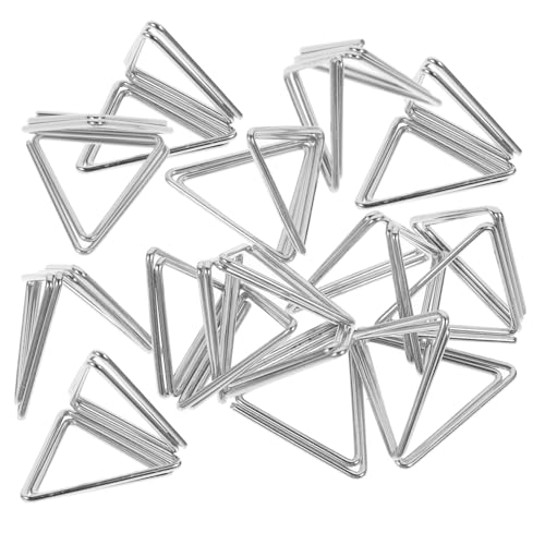 FUNNETOYU 20個 三角形メモクリップ 卓上カードホルダー 安定したベース付き 写真名刺スタンド 多機能テーブルナンバーホルダー メタル製耐久