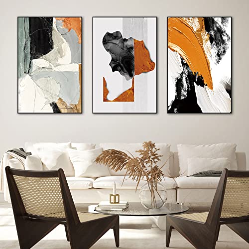 Canvas Wall Art Aesthetic Abstract Graffiti Large 32" X 24" Set Of 3 Minimalist Wall Decor Modern Nature Art Posters Prints Frame Wall Art For Living Room Bedroom Bathroom Kitchen Office #TOP3