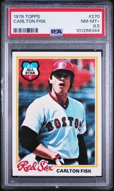 Carlton Fisk 1978 Topps Baseball Card #270 Psa 8.5 Nm-mt+ Graded Sox Hof - Baseball Slabbed Rookie Cards