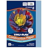 Tru-Ray Heavyweight Construction Paper, Sky Blue,  9