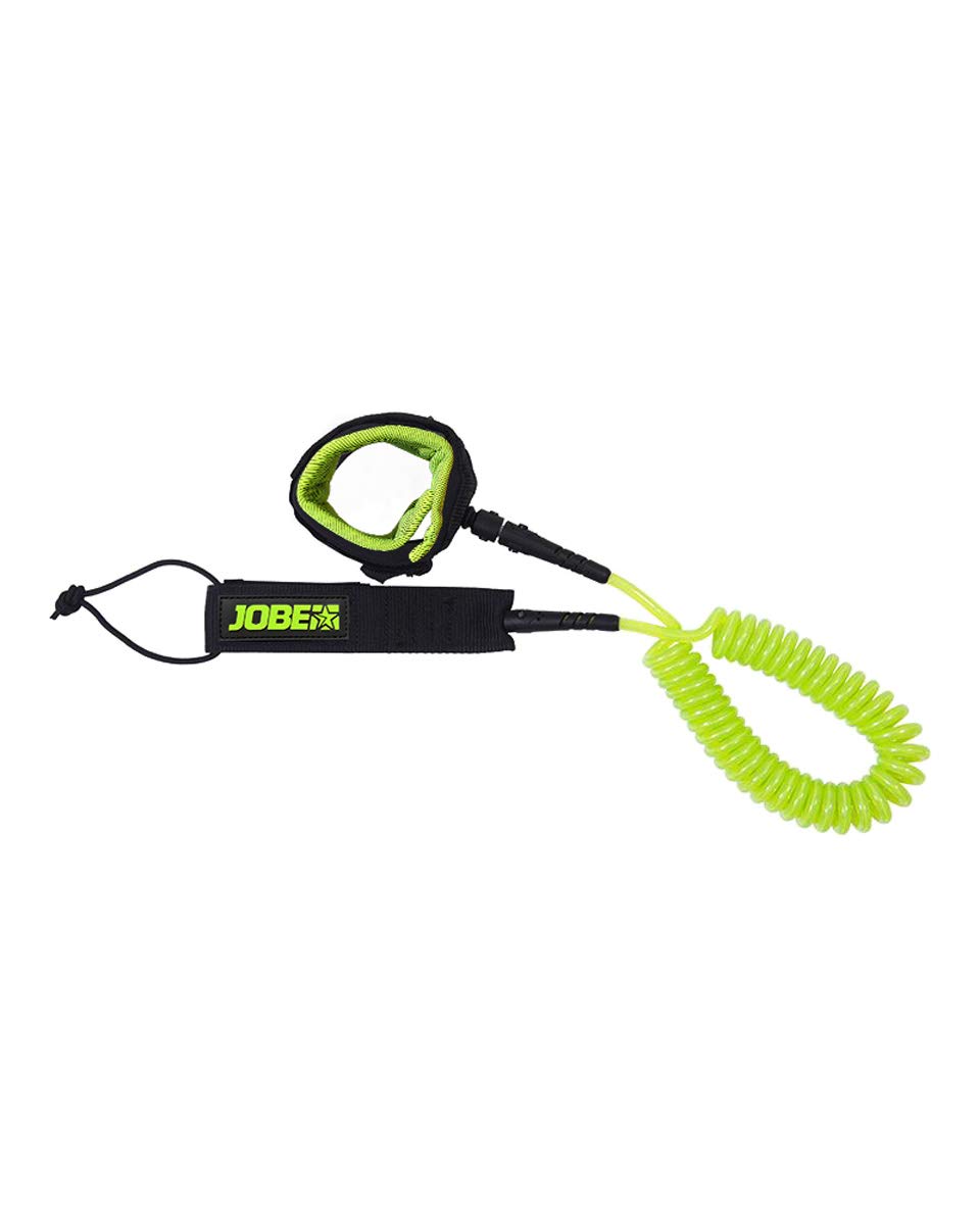 JobeSup Leash Coil 10FT Lime for Stand Up Paddle Board