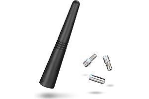 Eightwood Universal Short Car Antenna 3.6 inch Antenna Mast Replacement for FM AM Radio