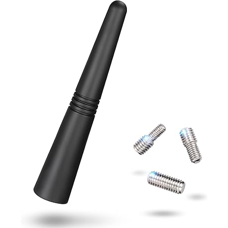 Eightwood Universal Short Car Antenna 3.6 inch Antenna Mast Replacement for FM AM Radio