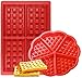 Moldes de Gofres,Silicone Waffle Moldes 2 Pack Antiadherentes Gofres para Hornear Galletas para Tarta Muffin Cocina Herramientas, para Lavavajillas, Horno, Microondas, Refrigerador