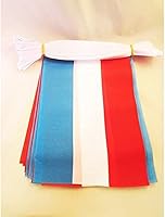 Vista 343 de Guatemala 19.7 ft BUNTING Flag 20 banderas 9'' x 6'' - Banderas de cuerda guatemalteca 5.9 x 8.3 in - AZ FLAG