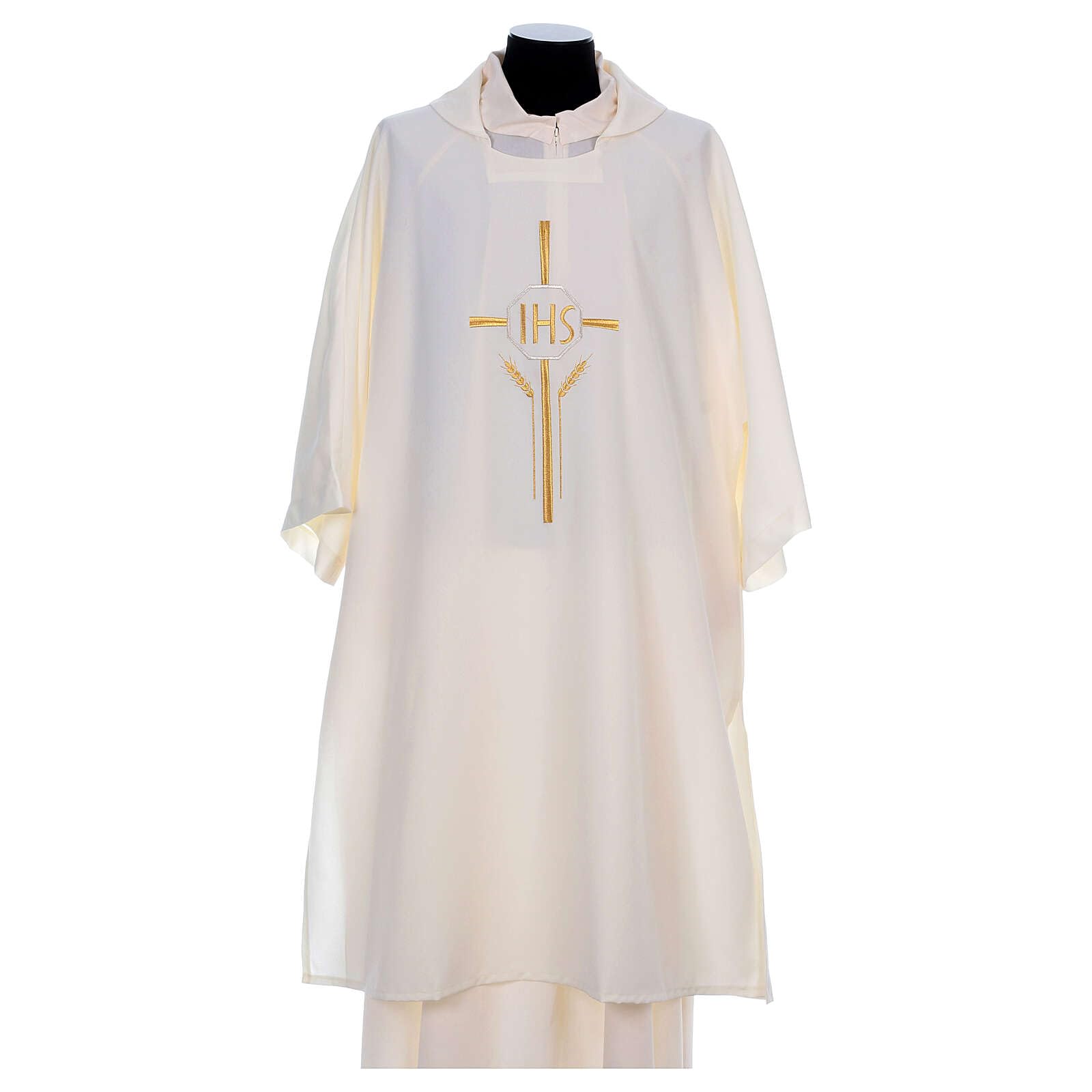 Holyart Dalmatica 100% poliestere croce spighe IHS
