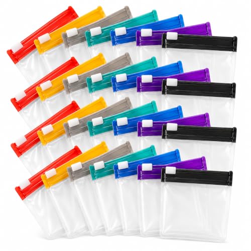 Image of Self Sealing Zipper Medicine Bags, Waterproof Pill Pouch Organizer with Slide Lock, Reusable Pill Pouches for Travel, Double-Track Airtight Sea, for Daily Use Medicine Qtips Small Items (28Pc)