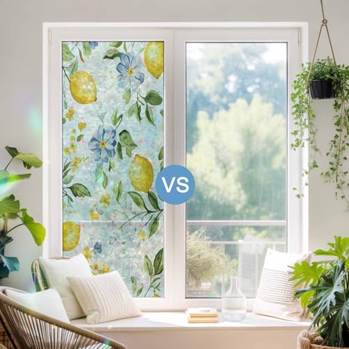 Lámina Vinilo Decorativo para Ventanas Amarillo Limón 17.7x78.7in miniatura 3