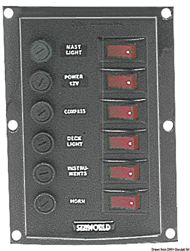 OSCULATI Tableau électrique Vertical avec 6 interrupteurs