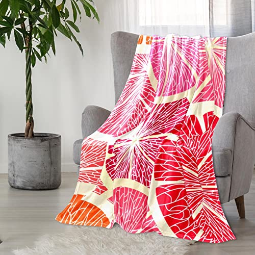 Couvre-lit doux et couverture de lit pour enfant rose motif citron pamplemousse