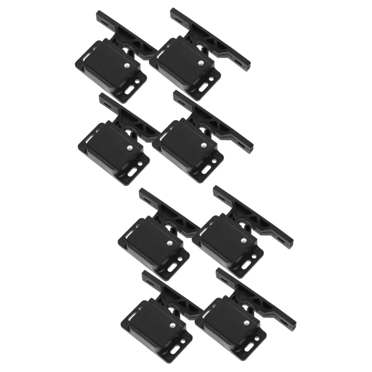 Cabilock 8 Juegos cerradura para vehículos recreativos capturas pestillo casa rodante atrapar cajoneras hardware del gabinete de rv accesorios para vehículos recreativos abdominales Negro