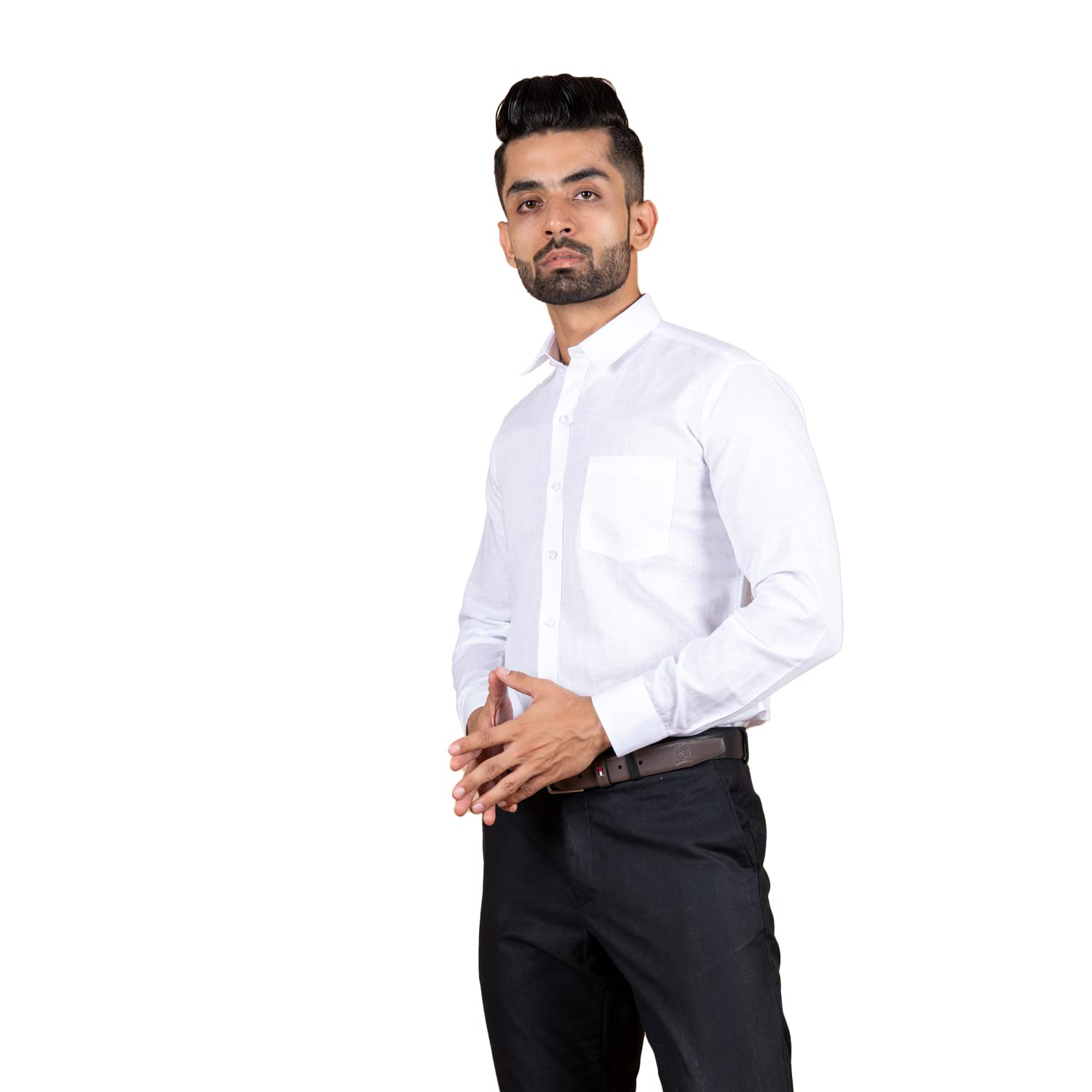 Tistabene White Cotton Linen Shirt for Men/Boy - (MSH-0795)