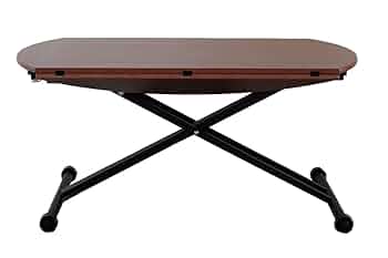 Amazon.co.jp: 大川家具 東馬 昇降テーブル ブラウン 120cm幅