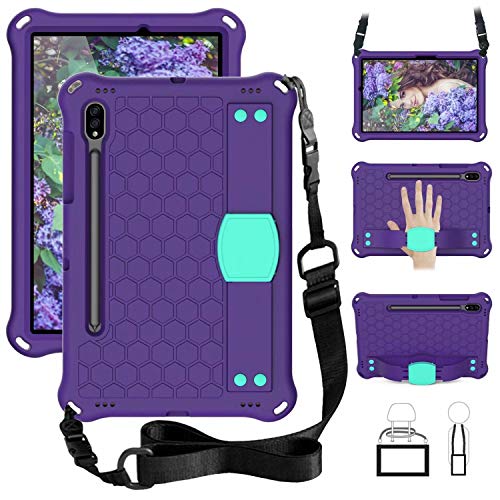 QYiD Custodia Bambini per Galaxy Tab S7 Case 2020 Eva Leggera Protettiva Antiurto per con Supporto & Portapenna Tracolla per Tab S7 11 pollici