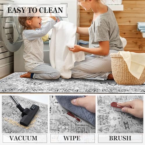 Moiavan 20”X32”+20”X48”+20”X59” Boho Kitchen Rug Sets 3 Piece With Rubber Backing Farmhouse Kitchen Mats For Floor Non Slip Easy To Clean Thin Kitchen Area Rug Floor Mat thumb #3