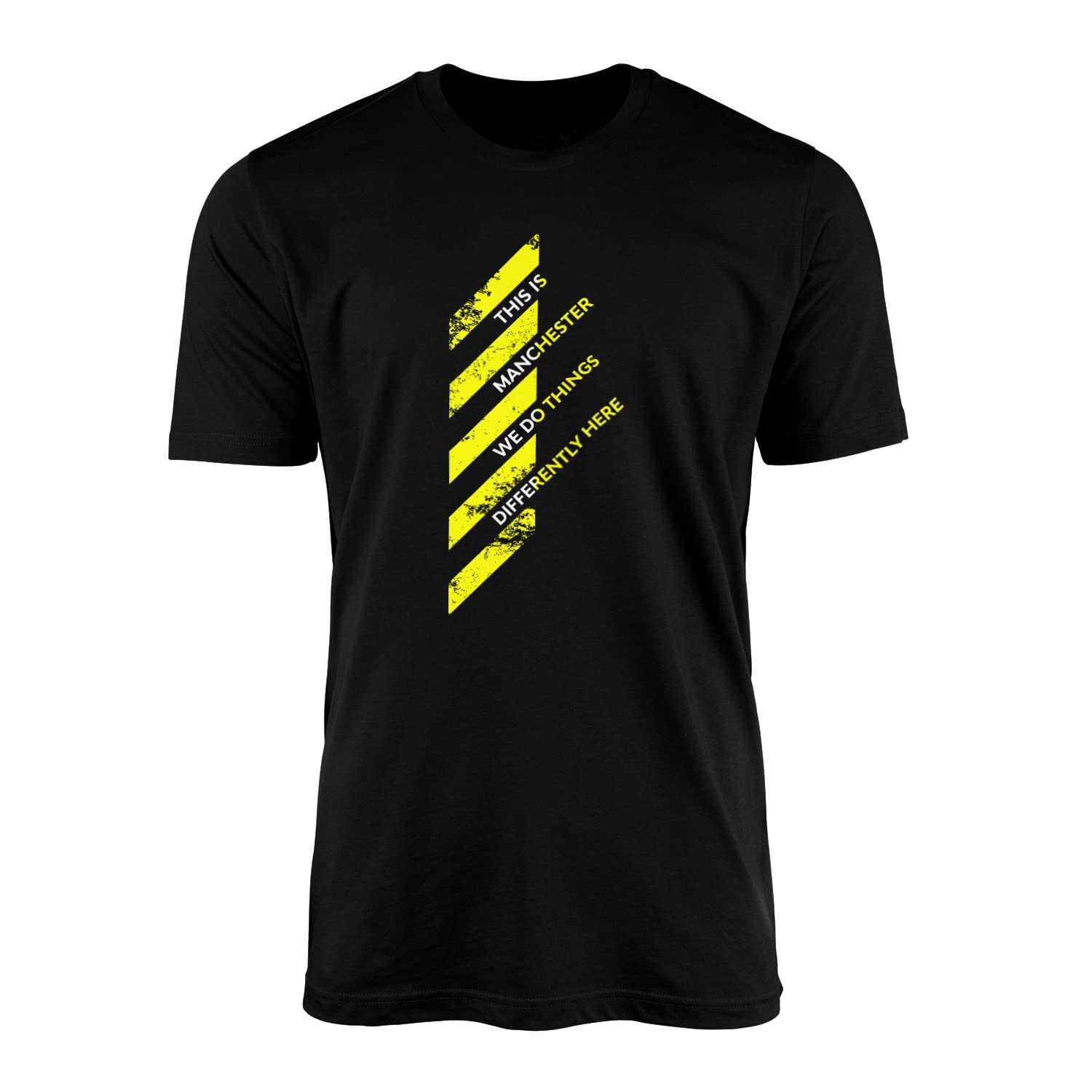 WillowGifts Hacienda Manchester Do Things Differently Black T-Shirt Top Tee - Madchester Nightclub Music Venue 80's Post-Punk House Rave Scene 100% Cotton Present Gift (Black, Large)