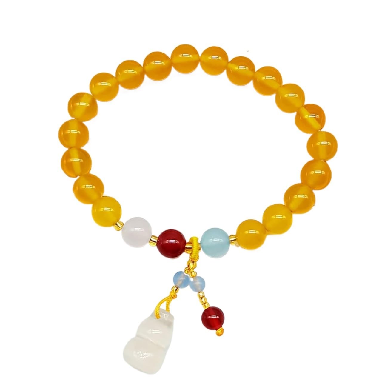 NZPOST Crystal Bracelet,Agate bracelet,Natural Gemstone Agate Bracelet Gourd/Lucky Amulet Bracelet for Wo