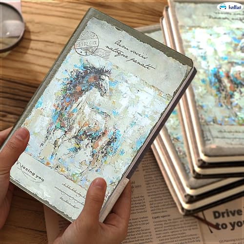 Image of FunBlast Aesthetic Diary for Girls - Kawaii Diaries, Stylish Diary, Notebooks Diary for School, Home, Office, Travel Diary & Notebook - A5 Size (114 Sheets, 228+ Pages) (Horse)