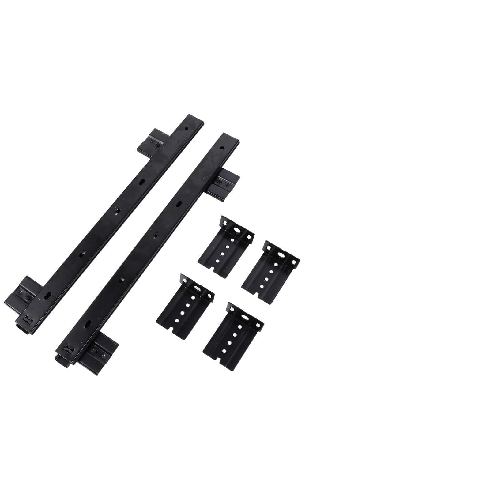 Drawer Runners Guide Tray Drawer Slide Track Dining Table Cupboard Keyboard Cold Rolled Steel Office Rail(Black)