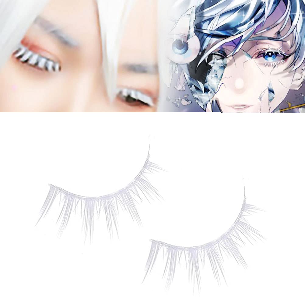 Dan&Dre White False Lashes, Eye-Lashes, Cosplay Makeup False, Lashes Masquerade Party Lashes Up Eyelash Extension Accessories