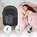 jiangcha Bassinet Cover for Cats - Bassinet Net Cover for Baby Prevents Entry of Insects/Pets, Breathable Crib Net with Two-Way Zippers, Mosquito Net for Bedside Sleeper/Travel Crib (Black-Small)
