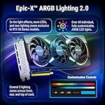 PNY NVIDIA GeForce RTX™ 5070 Epic-X™ ARGB OC Triple Fan, Graphics Card (12GB GDDR7, 192-bit, Boost Speed: 2685 MHz, SFF-Ready, PCIe® 5.0, HDMI®/DP 2.1, 2.4-Slot, Blackwell Architecture, DLSS 4) - Image 2