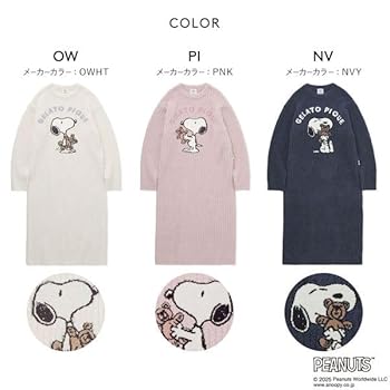 Amazon | ジェラートピケ レディース ピーナッツ SNOOPY×BEAR