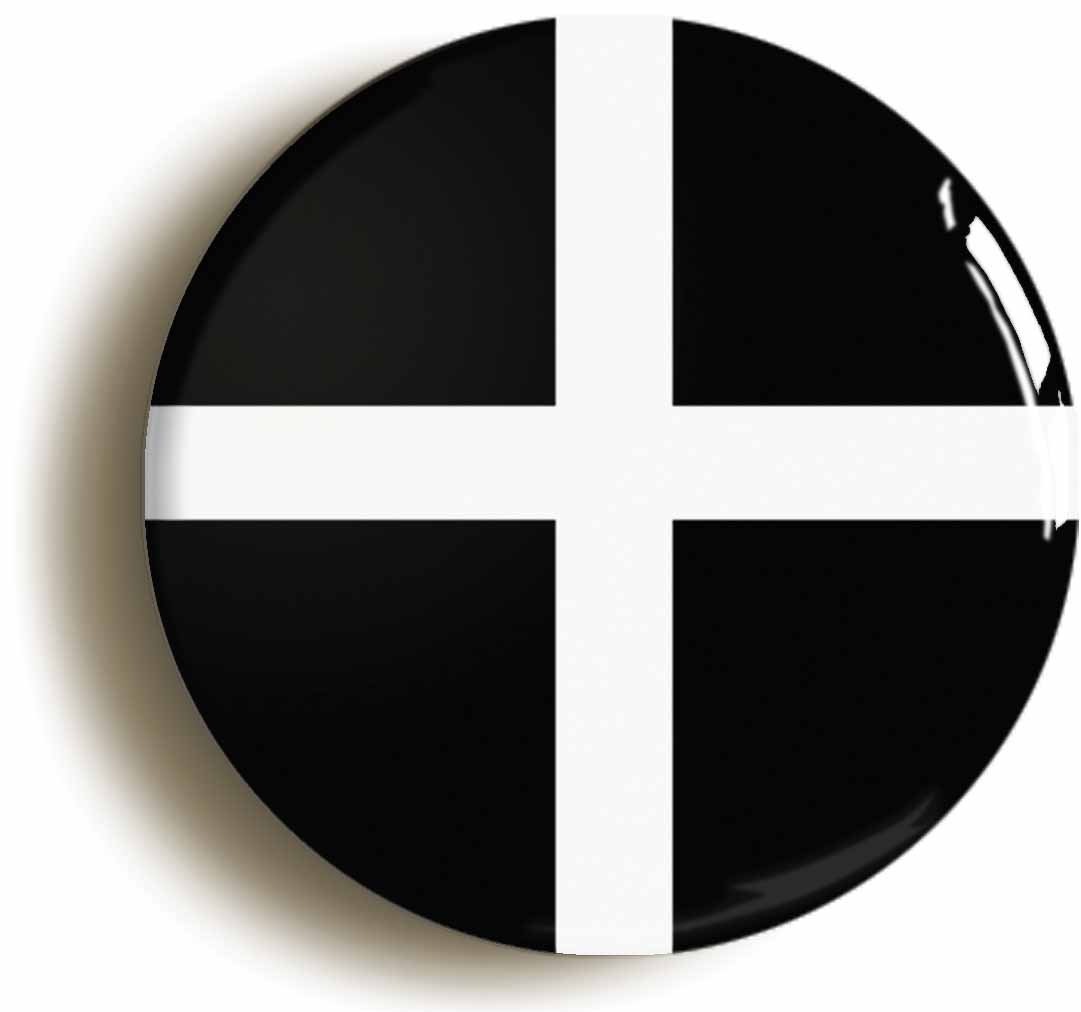 Ozorath Cornish Cornwall Flag Circular Fridge Magnet (2inch / 50mm Diameter)