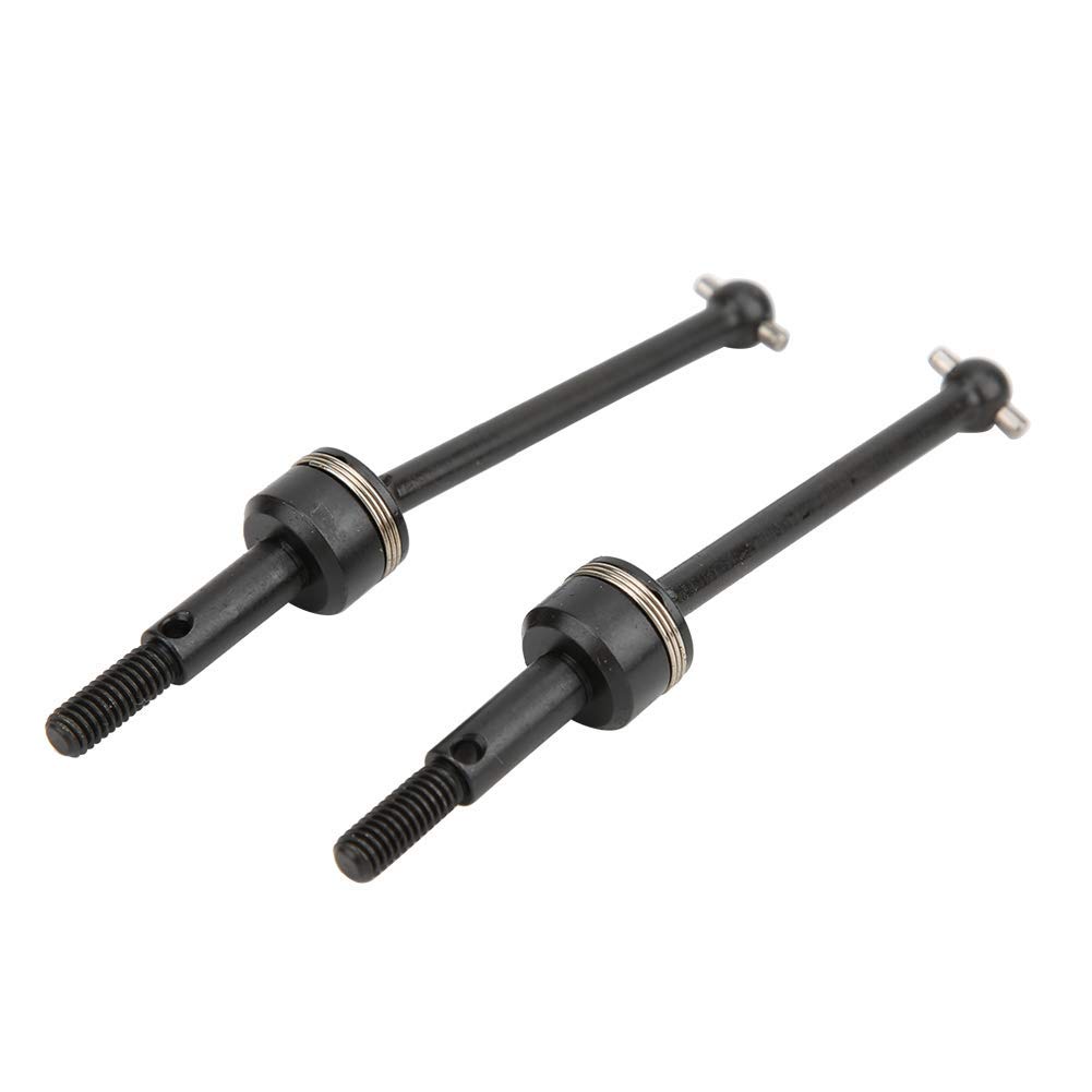 Tbest Arbre de Transmission RC, Arbres de Transmission Avant et arrière CVD en métal Noir 2PCS pour HPI RS4 Sport 3 1/10 RC modèle de Voiture(Noir)