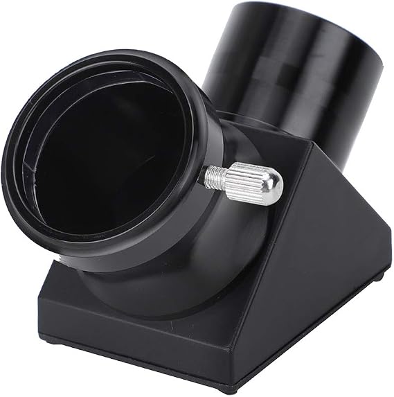1.25'' Mirror Star Diagonal,90 Degree Black Erect Image Lens Astronomical Telescope Universal Accessories with Screw Fixation,for Telescope