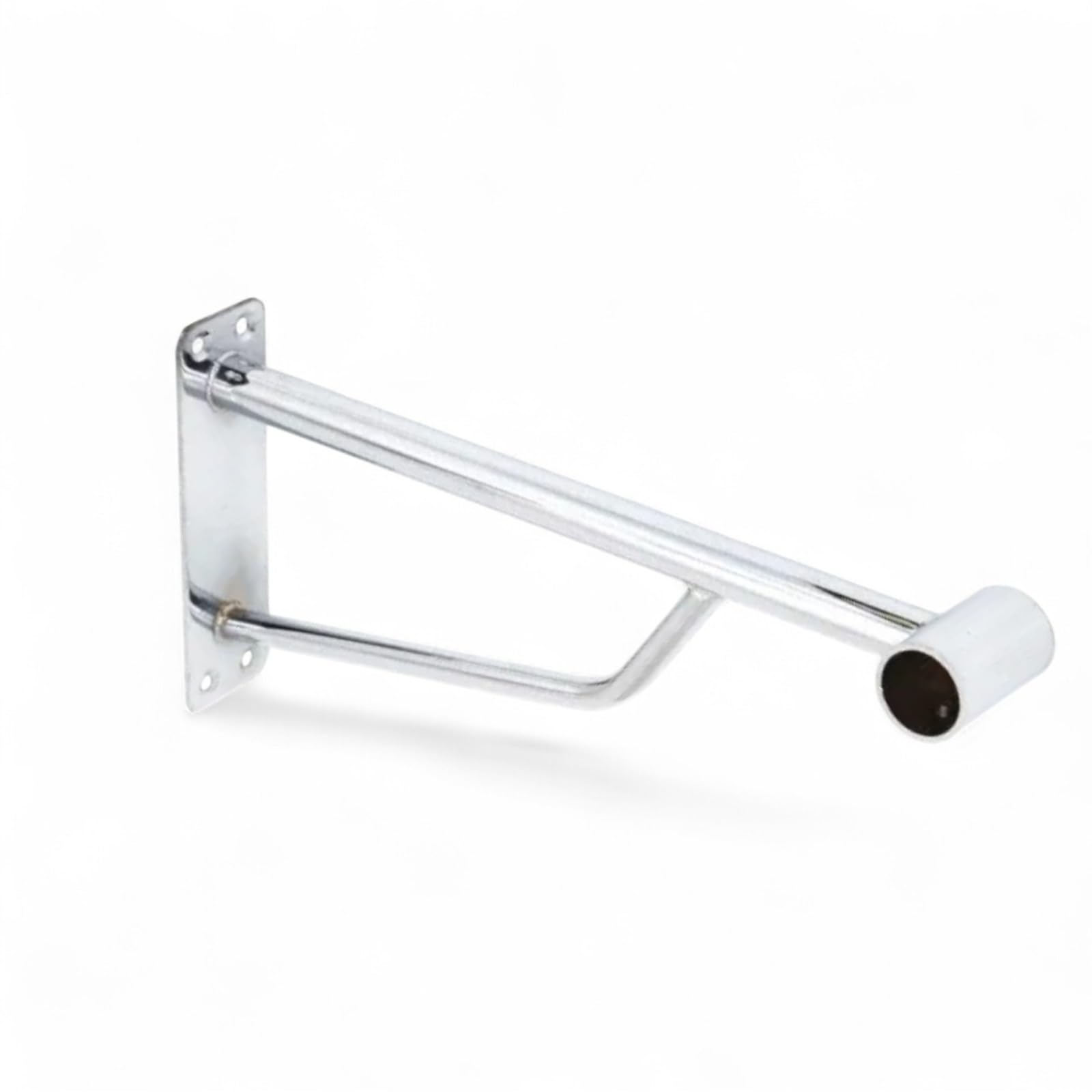 Heavy-Duty Wall Fix Chrome Support Arm Bracket 320mm Projection Wall Mount Tube Bracket for Garment Rails, Walk-in Wardrobes & Shop Displays Steel Construction Chrome Finish (2, 32mm Dia)