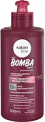 Salon Line, Creme de Pentear e Defrizante, SOS Bomba Original, Ultra-Hidratação Reconstrutora, Vegano - Para Todos os Tipos de Cabelos, 300ml
