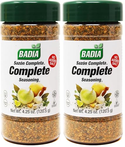 Image of Badia Complete Seasoning Salt-Free, 4.25 oz - All-Purpose Spice Blend of Garlic, Onion, Pepper, Herbs & Spices - Savory Signature Blend (Pack of 2)