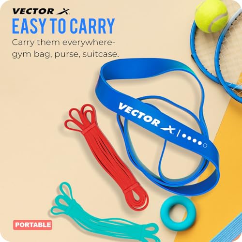 Image of Vector X Power Pull Up 50-125 Lbs Resistance Bands for Very Heavy Strength Workouts & Fitness Gym | Natural Rubber Loop Band for Men Training (25-50 Kgs)