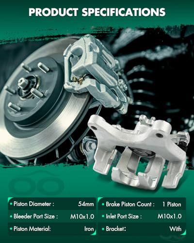 Image of SCITOO 18B5501 Rear Left Disc Brake Caliper w /Bracket Fit For Ford For F-150 2015-2017, Single Piston