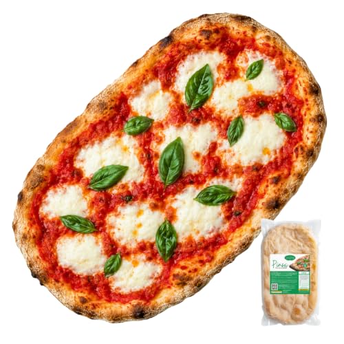 Pinsa Precocida Artesana 6 Bases | Pinsa Lista en 5 Minutos, Levadura Larga, Producto Italiano | Bases de pinsa de 250 gramos cada una