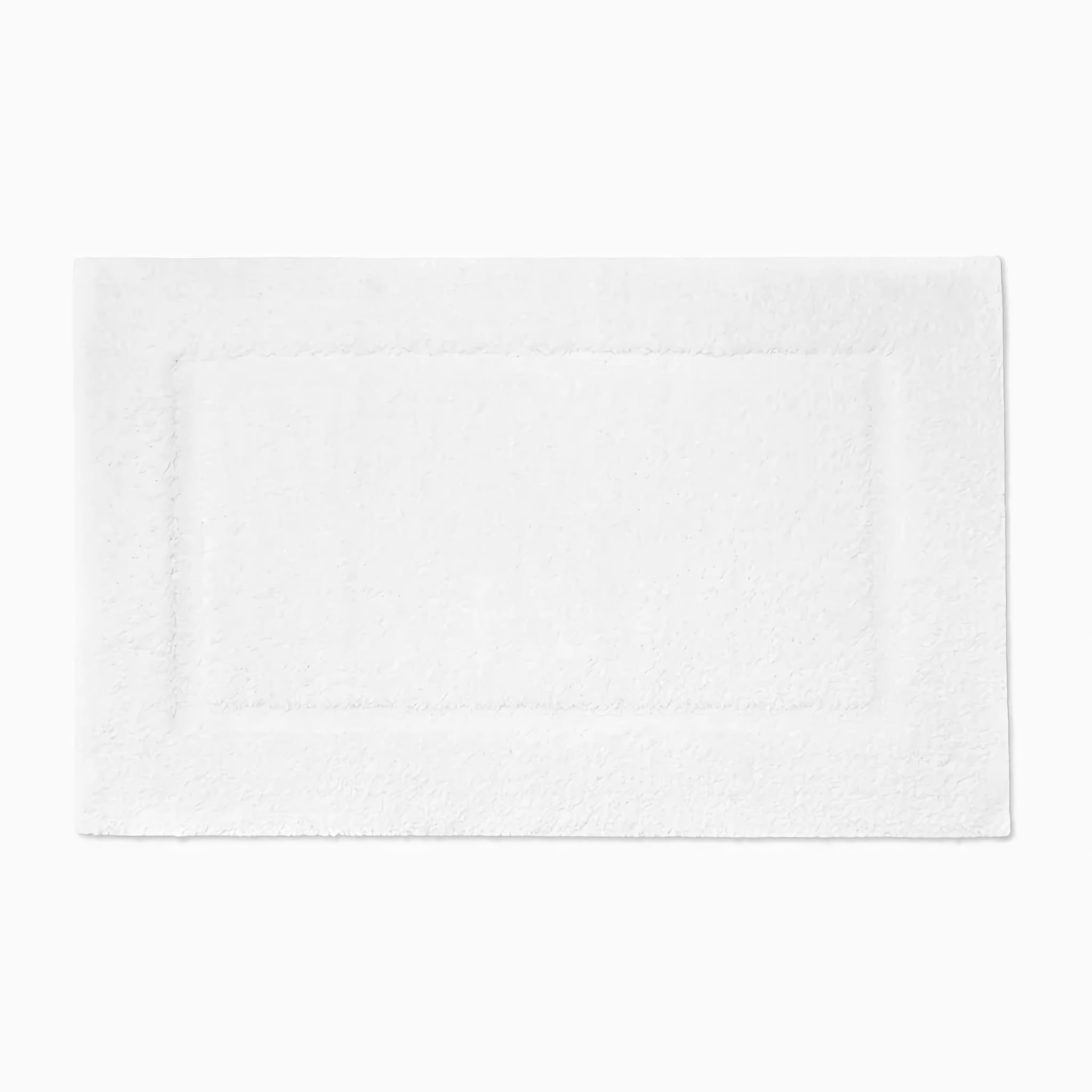 Sferra Lindo Bathroom Rug 20x31 inch - 100 Cotton with Non Slip Backing Yarn-Dyed Tufted Nap Thick Reversible