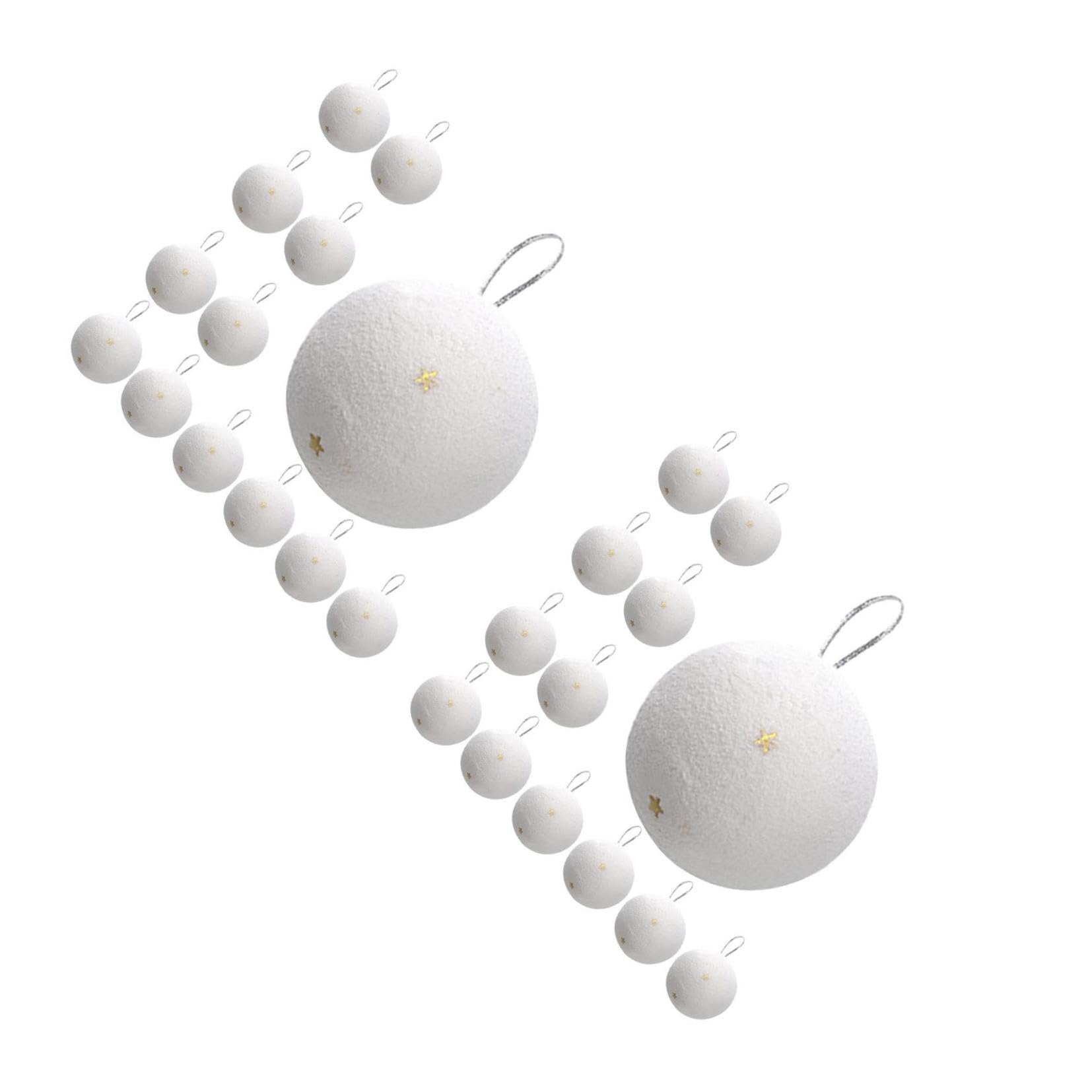 48stücke Weihnachtsbaum Schneeball Lebensechte Dekorationen Für Festliche Atmosphäre Für Baum Garten Und Innenräume