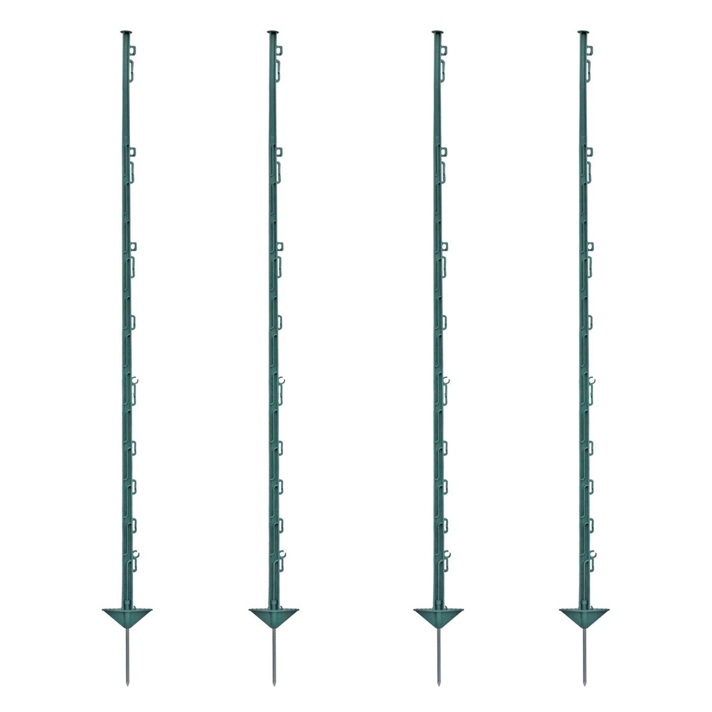VOSS.farming 60 pz. Pali in plastica, recinzioni elettriche, Lunghezza 150 cm, con 14 Occhielli, Colore Verde