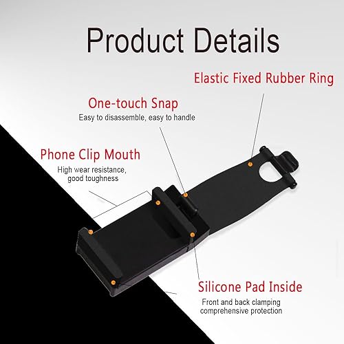 Miniatura 4 de Soporte de teléfono para volante de automóvil, soporte para teléfono inteligente, soporte portátil para volante de teléfono, clip de montaje para