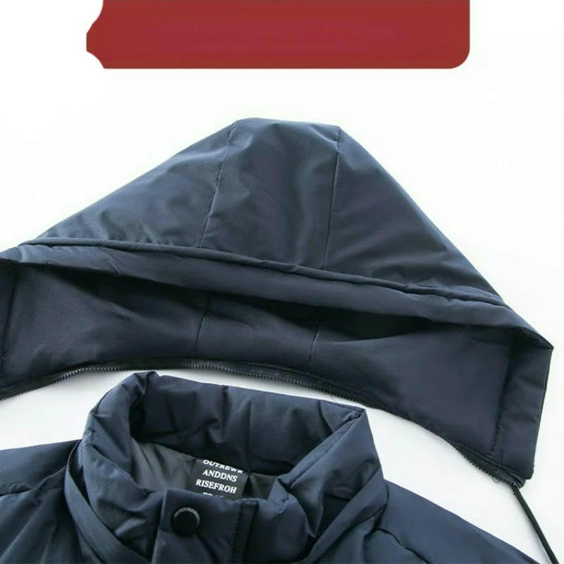 Parka con capucha de hombre para ocio chaqueta acolchada de invierno 4