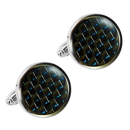 Sofisticata Rotonda in Fibra di Carbonio Nero e