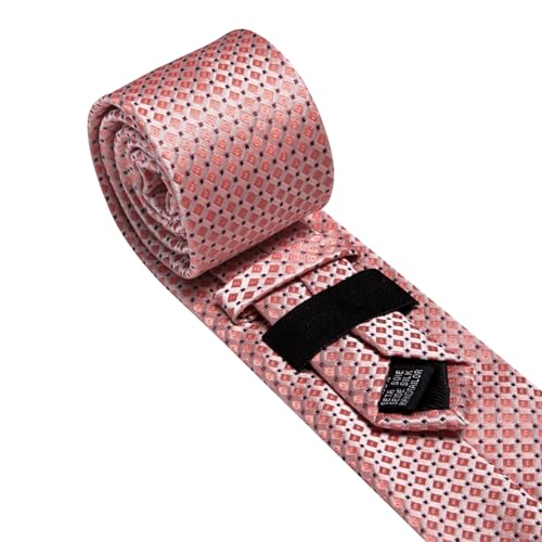 Image of YOHOWA Men Plaid /Striped Ties Set Silk Business Wedding Formal Fashion Necktie and Pocket Square Cufflinks Set