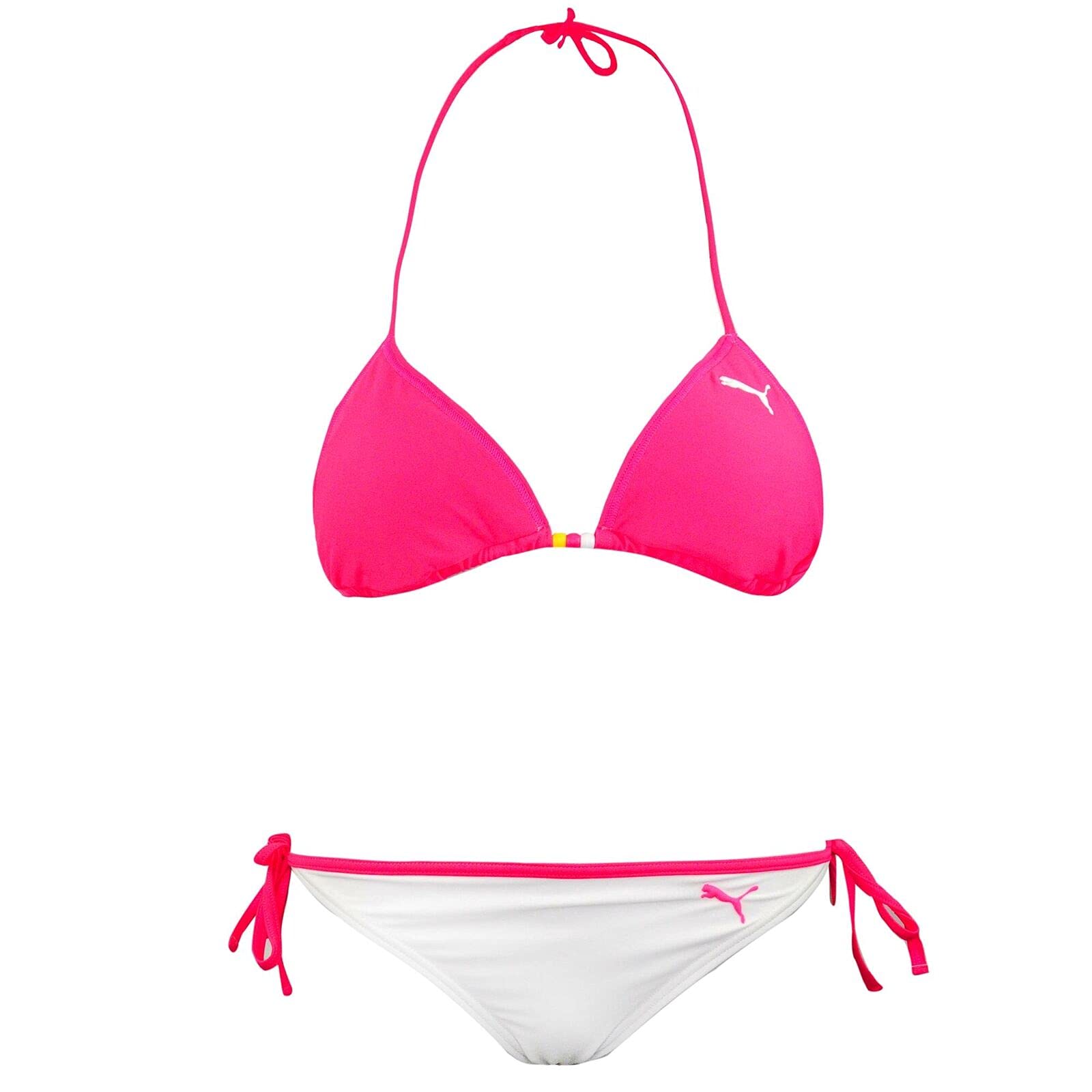 PUMA Triangle Bikini Reversible White Pink Swimwear 554322 02