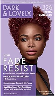 SoftSheen-Carson Dark and Lovely Fade Resist Rich Conditioning Hair Color, Permanent Hair Color, Up To 100 percent Gray Coverage, Brilliant Shine with Argan Oil and Vitamin E, Berry Burgundy