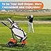 tianhong G5 Electric Golf Cart,Electric Golf Push cart Auto-Follow You,36 Hole Battery,All-Terrain Anti-Tipping,Electric Golf Push cart with Remote(APP/Manual Control), Foldable,Black+Orange